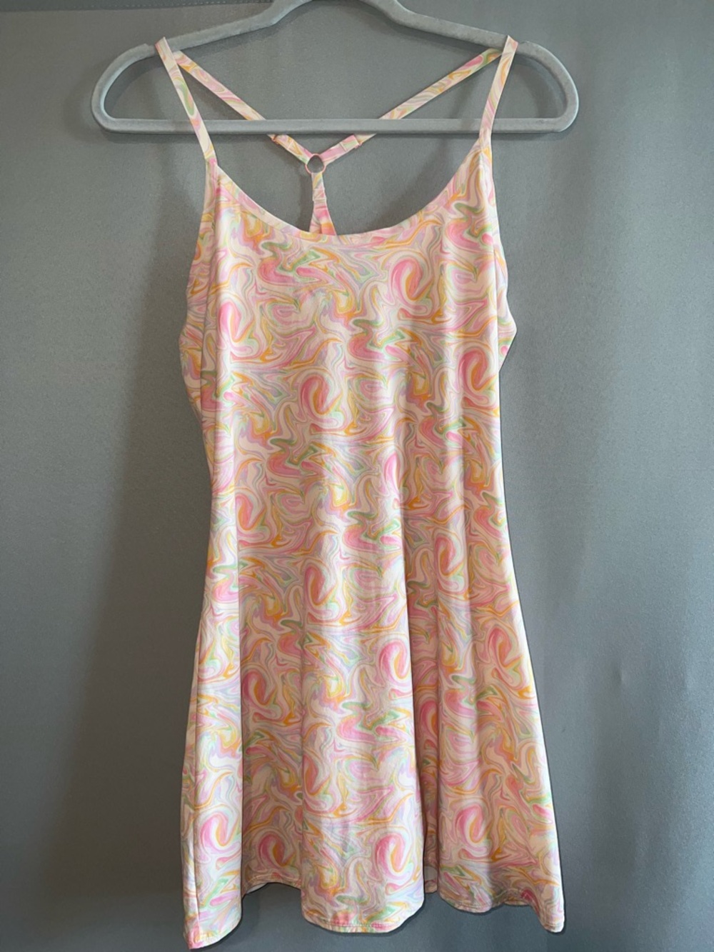 Outdoor Voices The Exercise Dress Medium M Pink Marble Swirl